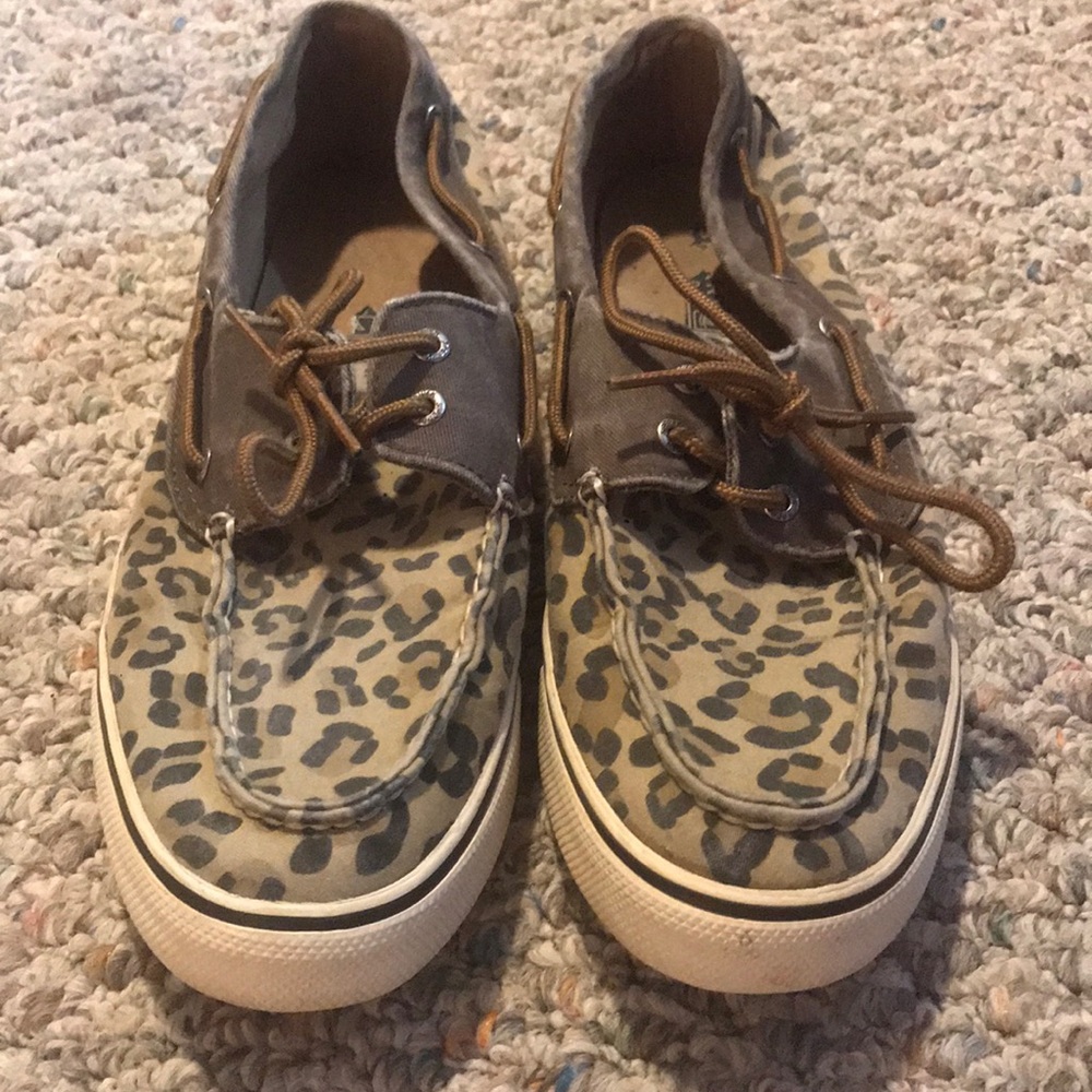 Leopard Sperry Shoes